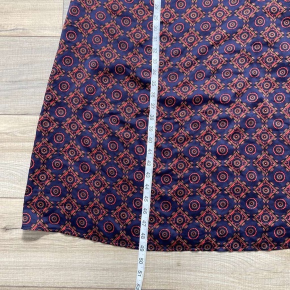 Club Monaco Women's Drape Neck Dress Size 4 Navy Blue Coral Red Brown Black - Picture 5 of 15